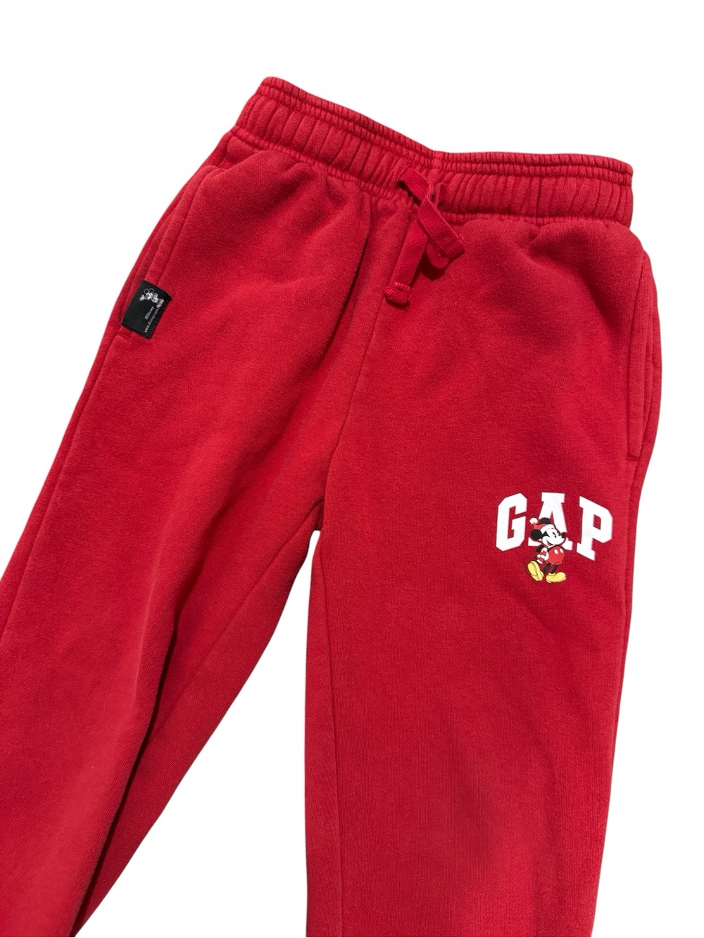 😎Disney x Gap Boys Classic Red Mickey Mouse Jogger Sweatpants | XS